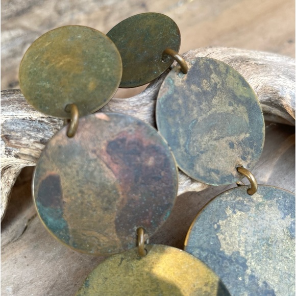 Vintage Artisan Drop Earring with Patina Discs - Picture 8 of 15